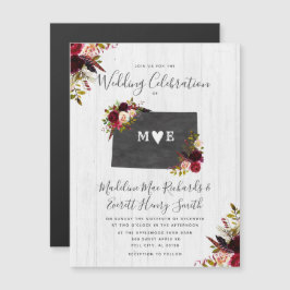 Colorado State Rustic Magnetic Wedding bjudande Magnetisk Inbjudningskort