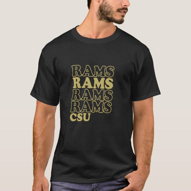 Colorado State University Rams Staplade Andan T Shirt (Framsida)