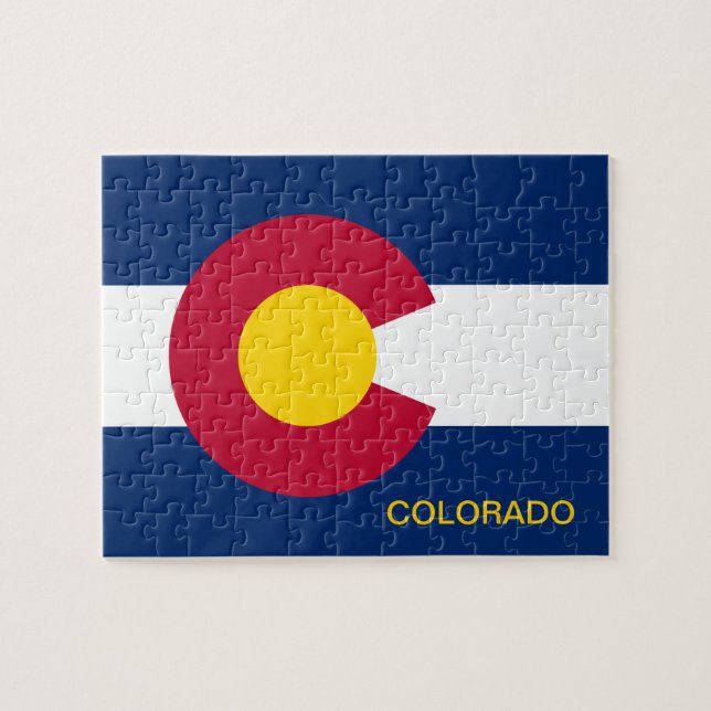 Colorado Statlig flagga 8x10 Pussel (Horisontell)