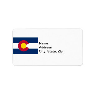 Colorado Statlig flagga Adressetikett