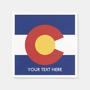 Colorado statlig flagga anpassningsbar party pappersservett