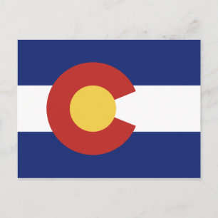 Colorado statlig flagga anpassningsbar vykort