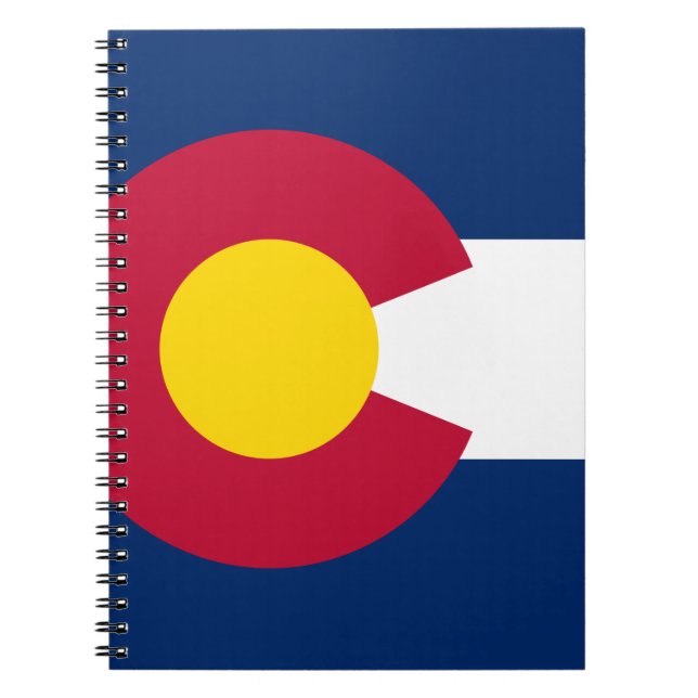 Colorado Statlig flagga Anteckningsbok Med Spiral (Framsidan)