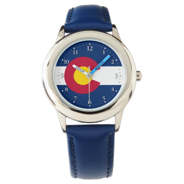 Colorado Statlig flagga Armbandsur (Framsida)