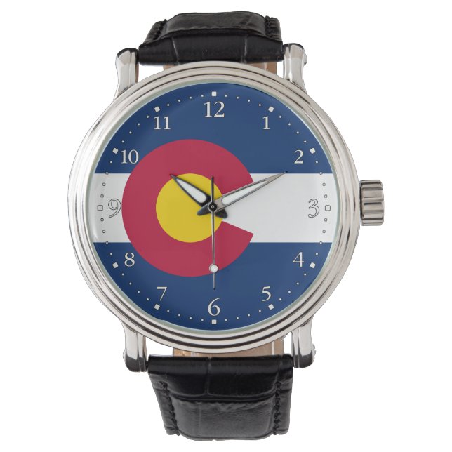 Colorado Statlig flagga Armbandsur (Framsida)