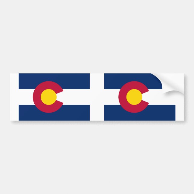 Colorado statlig flagga bildekal (Framsidan)