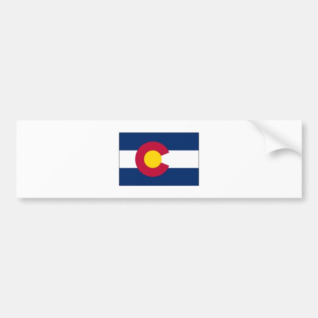 Colorado statlig flagga bildekal (Framsidan)