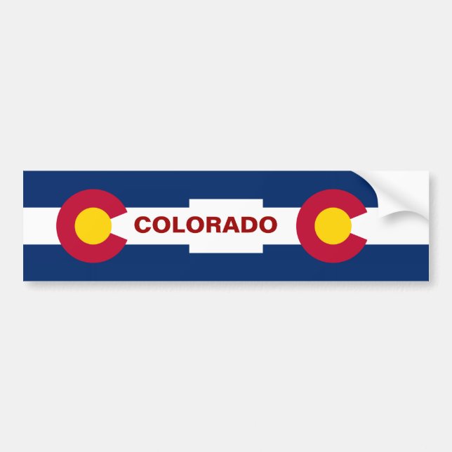Colorado Statlig flagga Bildekal (Framsidan)
