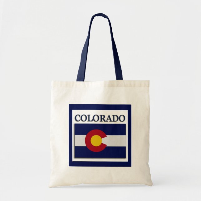 Colorado Statlig flagga Design Budget Canvas Bag Tygkasse (Framsidan)