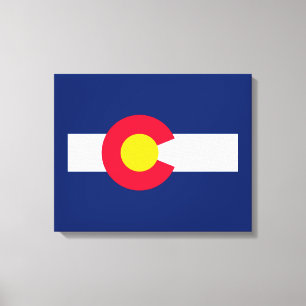 Colorado Statlig flagga Design Decor Canvastryck