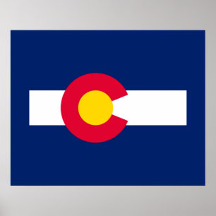 Colorado Statlig flagga Design Decor Poster