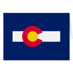 Colorado Statlig flagga Design Hälsningskort