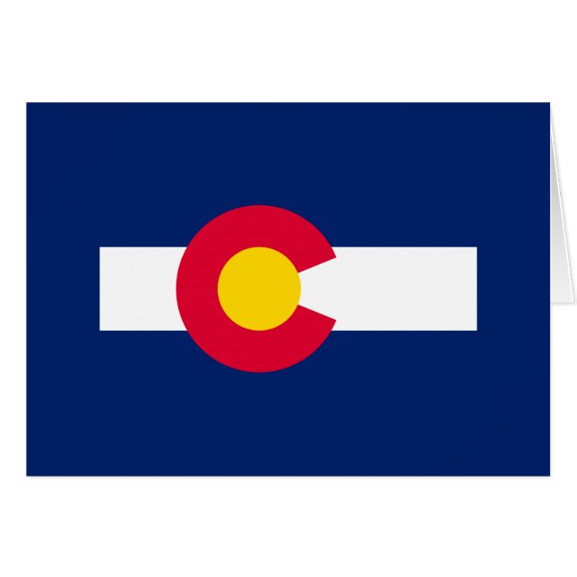 Colorado Statlig flagga Design Hälsningskort (Framsidan Horizontal)