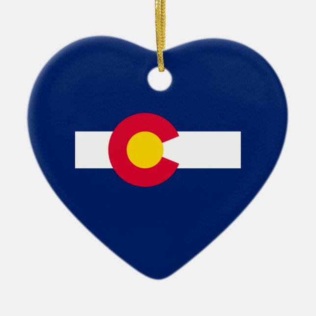 Colorado Statlig flagga Design Julgransprydnad Keramik (Framsidan)