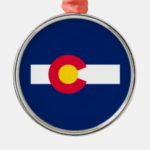 Colorado Statlig flagga Design Julgransprydnad Metall