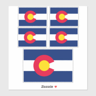 Colorado Statlig flagga Design Klistermärken