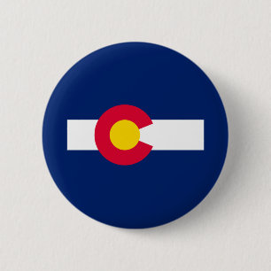 Colorado Statlig flagga Design Knapp