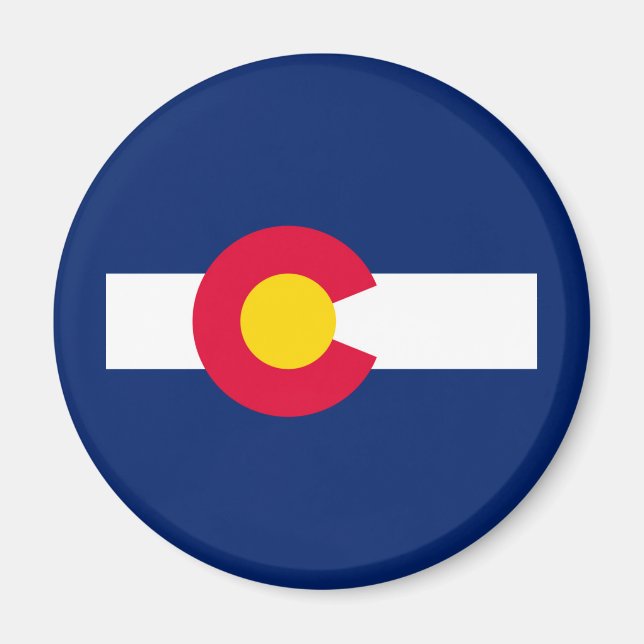 Colorado Statlig flagga Design Magnet (Framsidan)