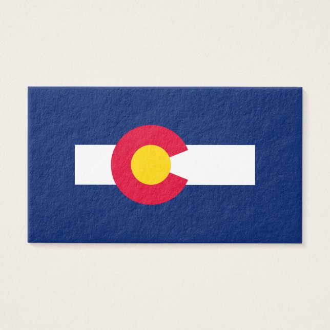 Colorado Statlig flagga Design Visitkort (Framsidan)