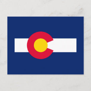 Colorado Statlig flagga Design Vykort