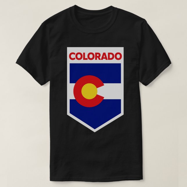 Colorado Statlig flagga Emblem T Shirt (Design framsida)
