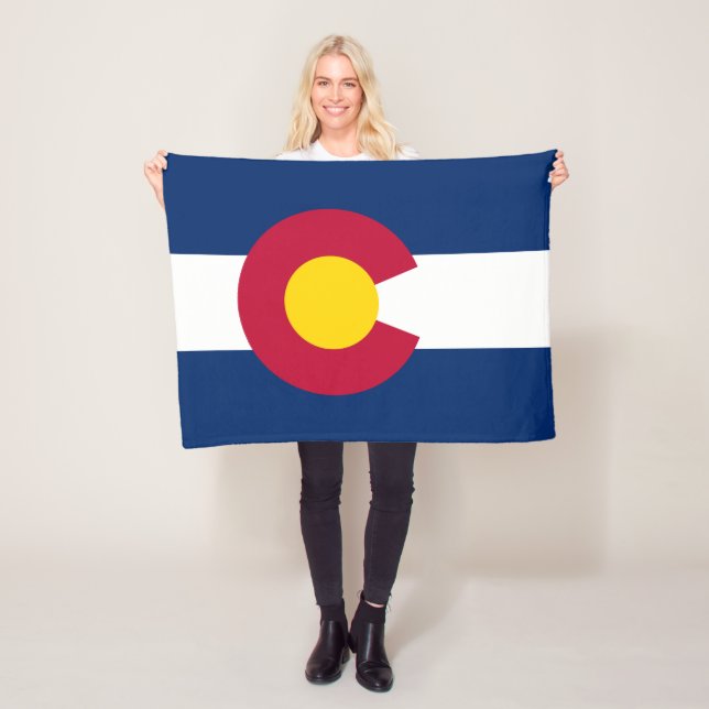 Colorado Statlig flagga Fleecefilt (På plats)