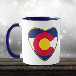 Colorado Statlig flagga Heart Mugg