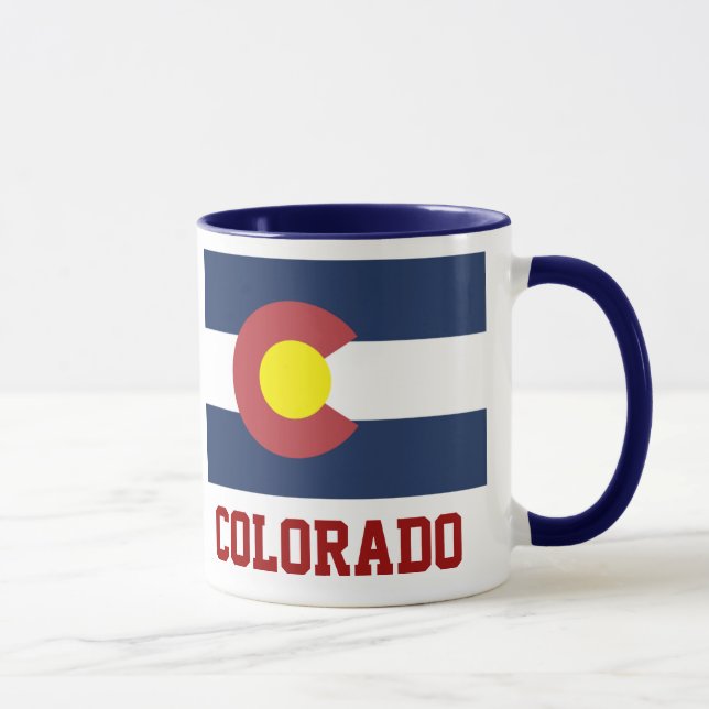 COLORADO: Statlig flagga i Colorado Mugg (Höger)