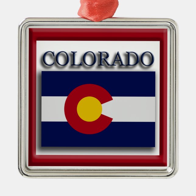 Colorado Statlig flagga jul Ornament (Framsidan)