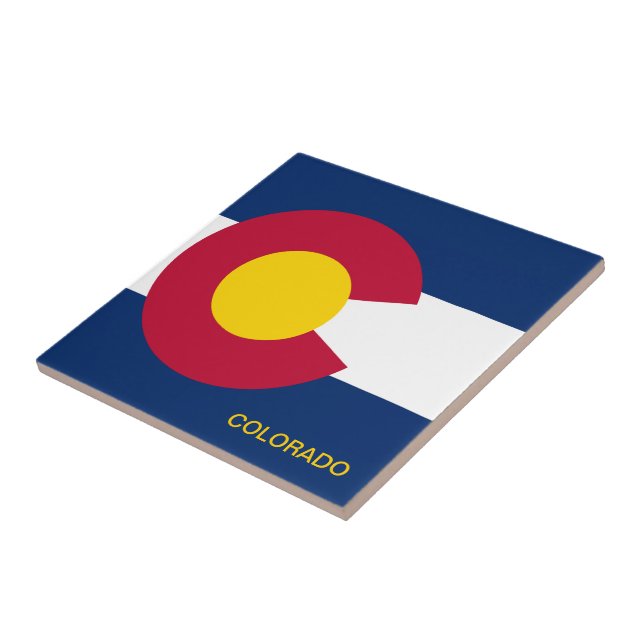 Colorado Statlig flagga Kakelplatta (Sidan)