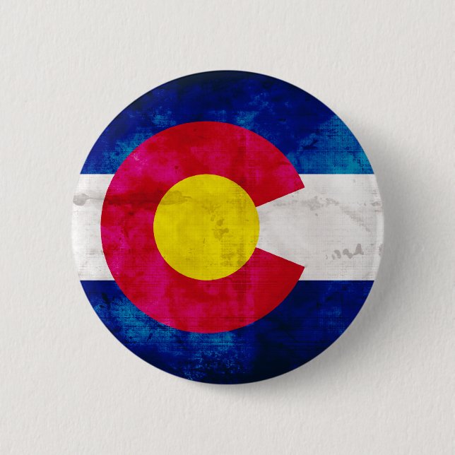Colorado statlig flagga knapp (Framsida)