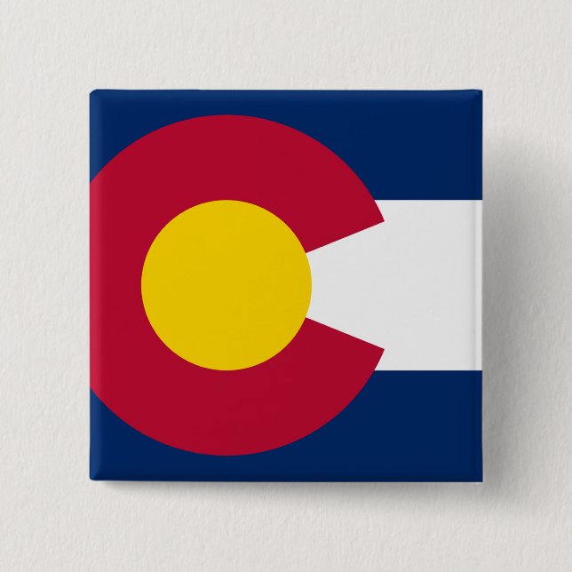 Colorado Statlig flagga Knapp (Framsida)
