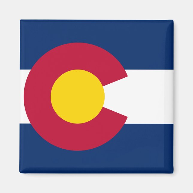 Colorado Statlig flagga Magnet (Framsidan)
