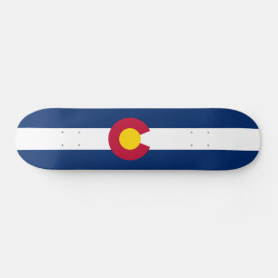 Colorado Statlig flagga Mini Skateboard Bräda 18,5 Cm
