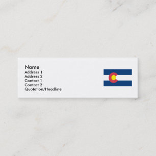 Colorado statlig flagga mini visitkort
