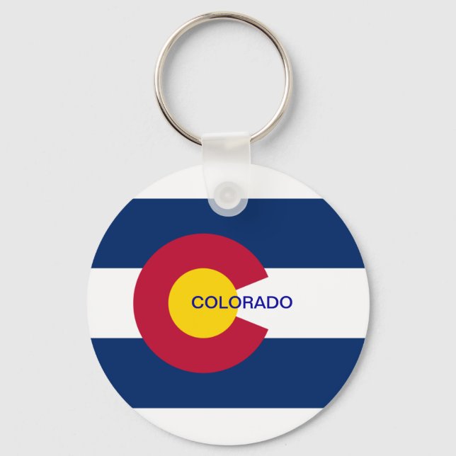 Colorado Statlig flagga Nyckelring (Framsida)