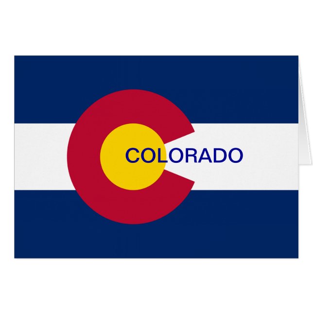 Colorado Statlig flagga OBS Kort (Framsidan Horizontal)