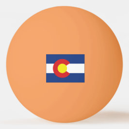 Colorado statlig flagga och karta pingisboll