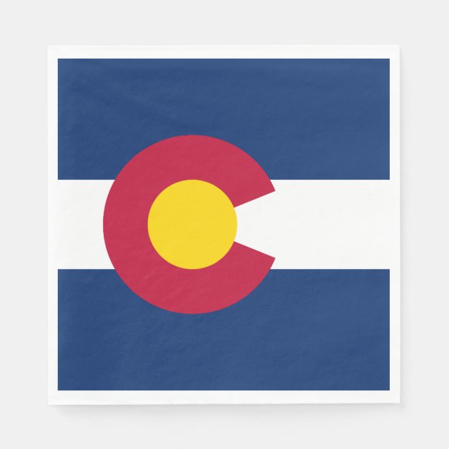 Colorado Statlig flagga Pappersservett (Framsidan)