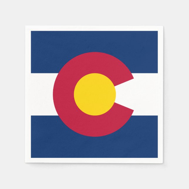 Colorado Statlig flagga Pappersservett (Framsidan)