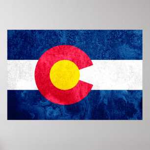 Colorado Statlig flagga Poster