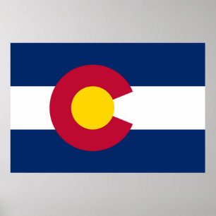 Colorado Statlig flagga Poster