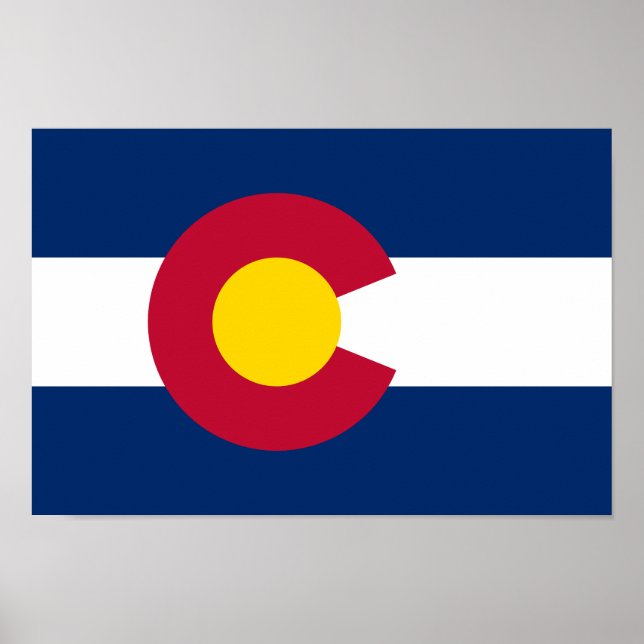 Colorado Statlig flagga Poster (Framsidan)