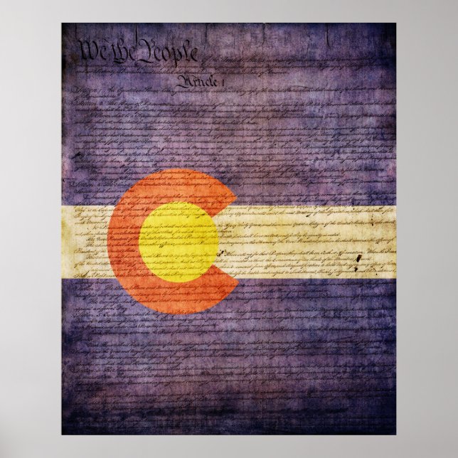 Colorado Statlig flagga Poster (Framsidan)