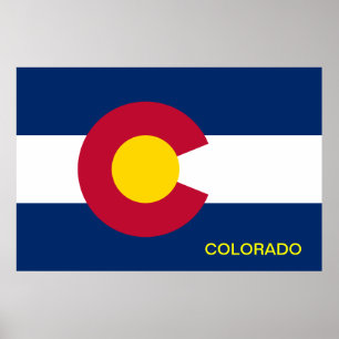Colorado Statlig flagga Poster