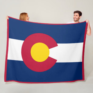 Colorado Statlig flagga Print Patriotc Fleecefilt