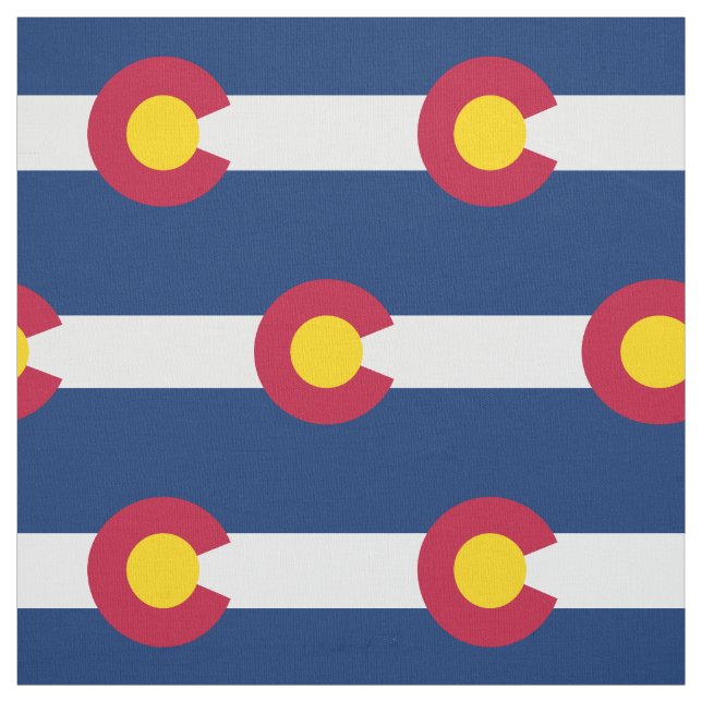 Colorado Statlig flagga Repeat Mönster Tyg (Provkarta)