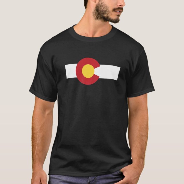 Colorado Statlig flagga Rocky Mountain T Shirt (Framsida)