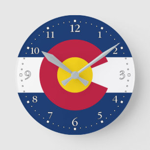 Colorado Statlig flagga Rund Klocka