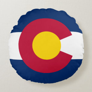 Colorado Statlig flagga Rund Kudde